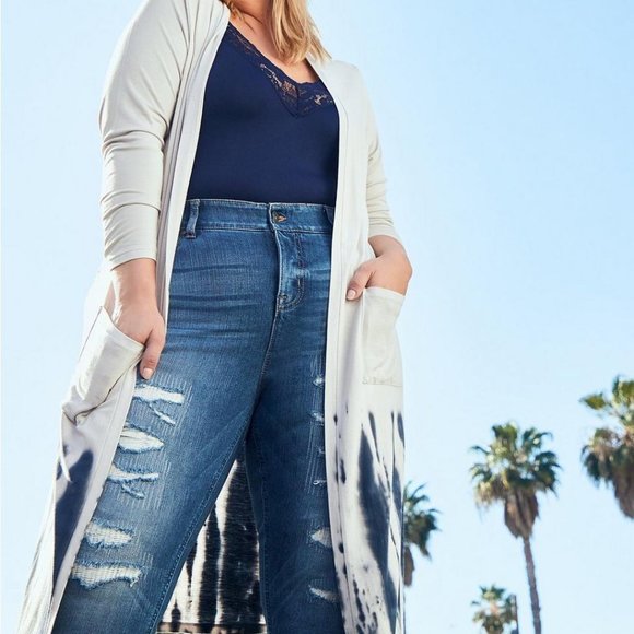 Torrid Super Soft Cardigan Duster Tie Dye Size 2 - Picture 11 of 11